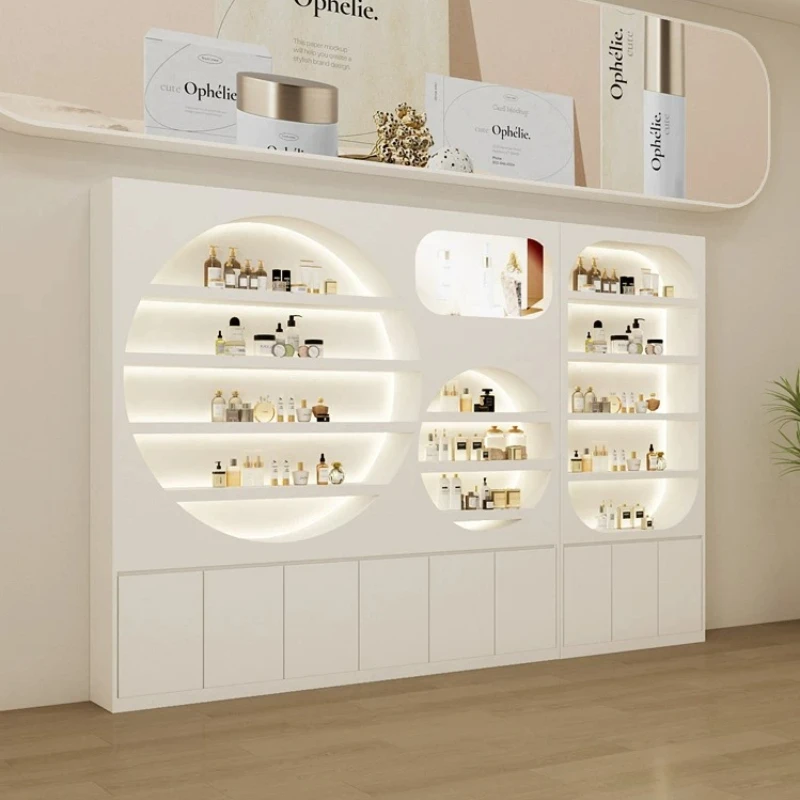 Minimalist High-end Cosmetic Display Cabinet Modern Skin Care Nail Salon Commercial Cabinet Beauty Salon Office Furniture FYMC