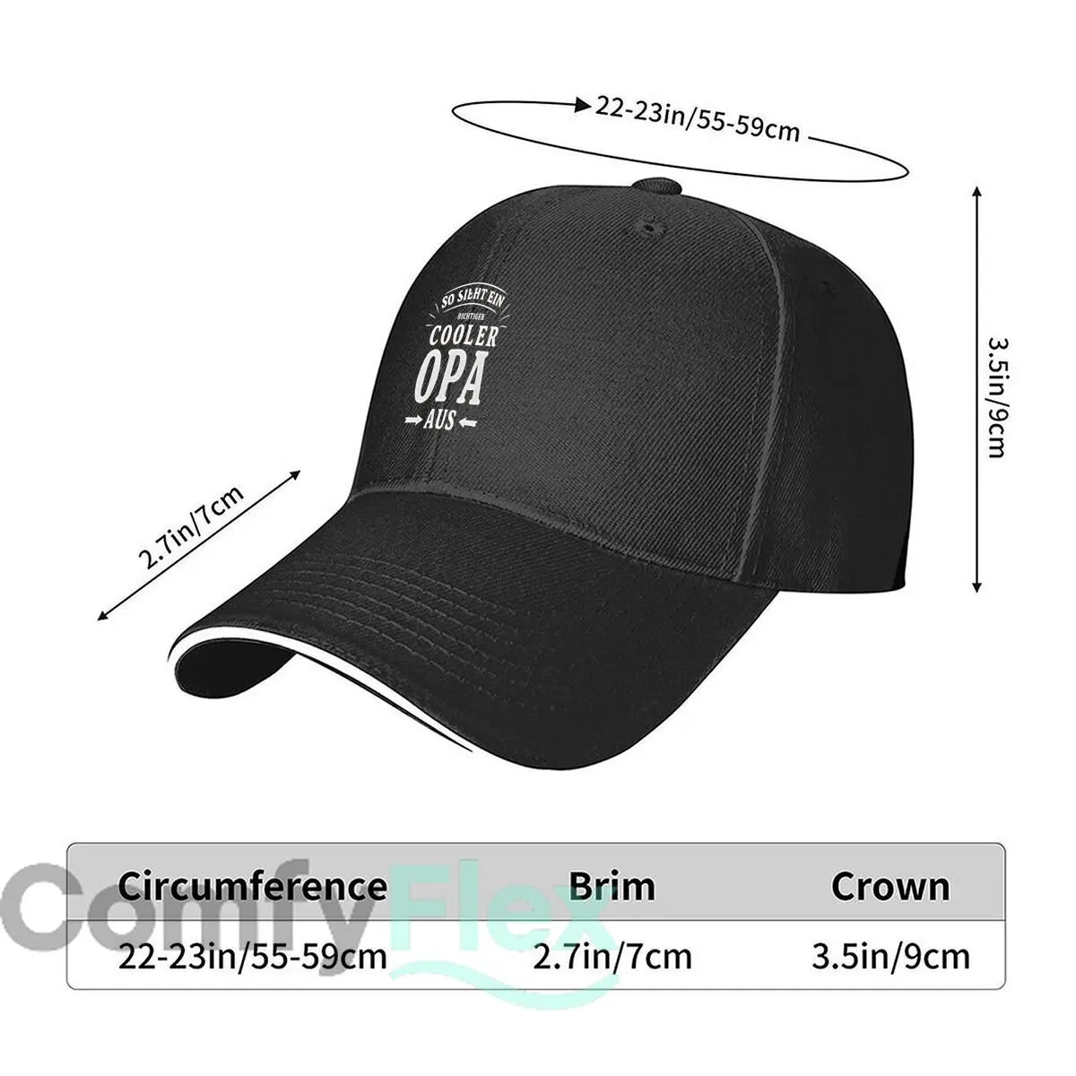Cool Opa Vintage Metal Sign Hip Hop hat Fashion Outdoor Sports Sandwich Baseball Cap