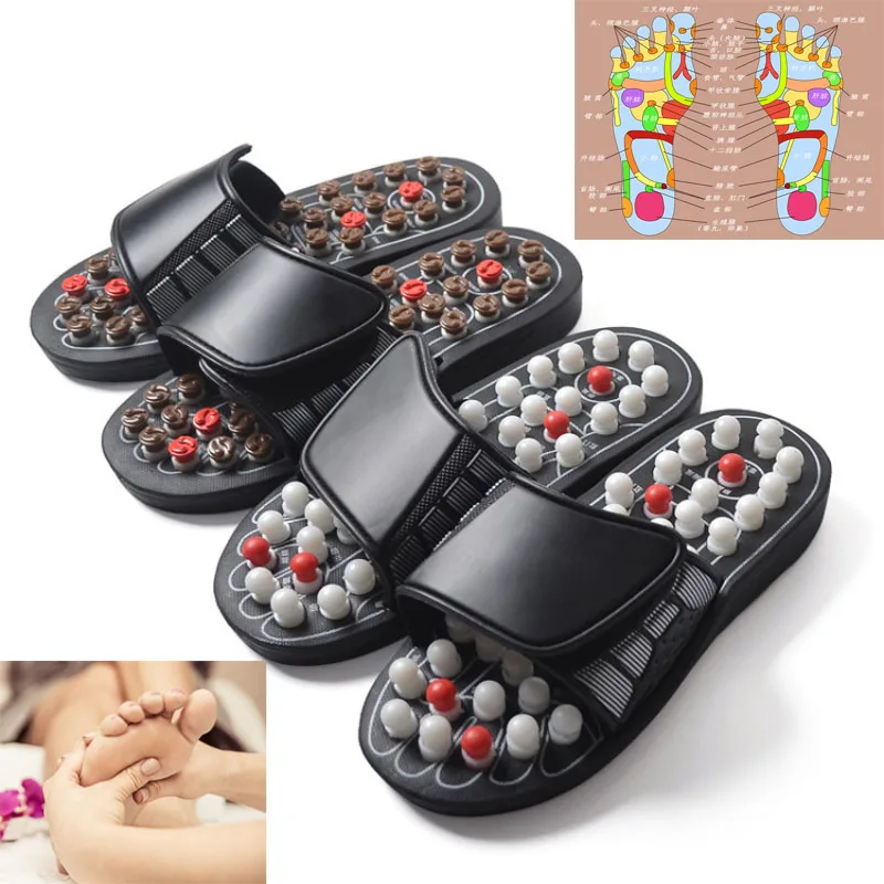 

Feet Massage Slippers Foot Reflexology Acupuncture Therapy Massager Walk Stone Shoes Acupuncture Cobblestone Massageador Sandal