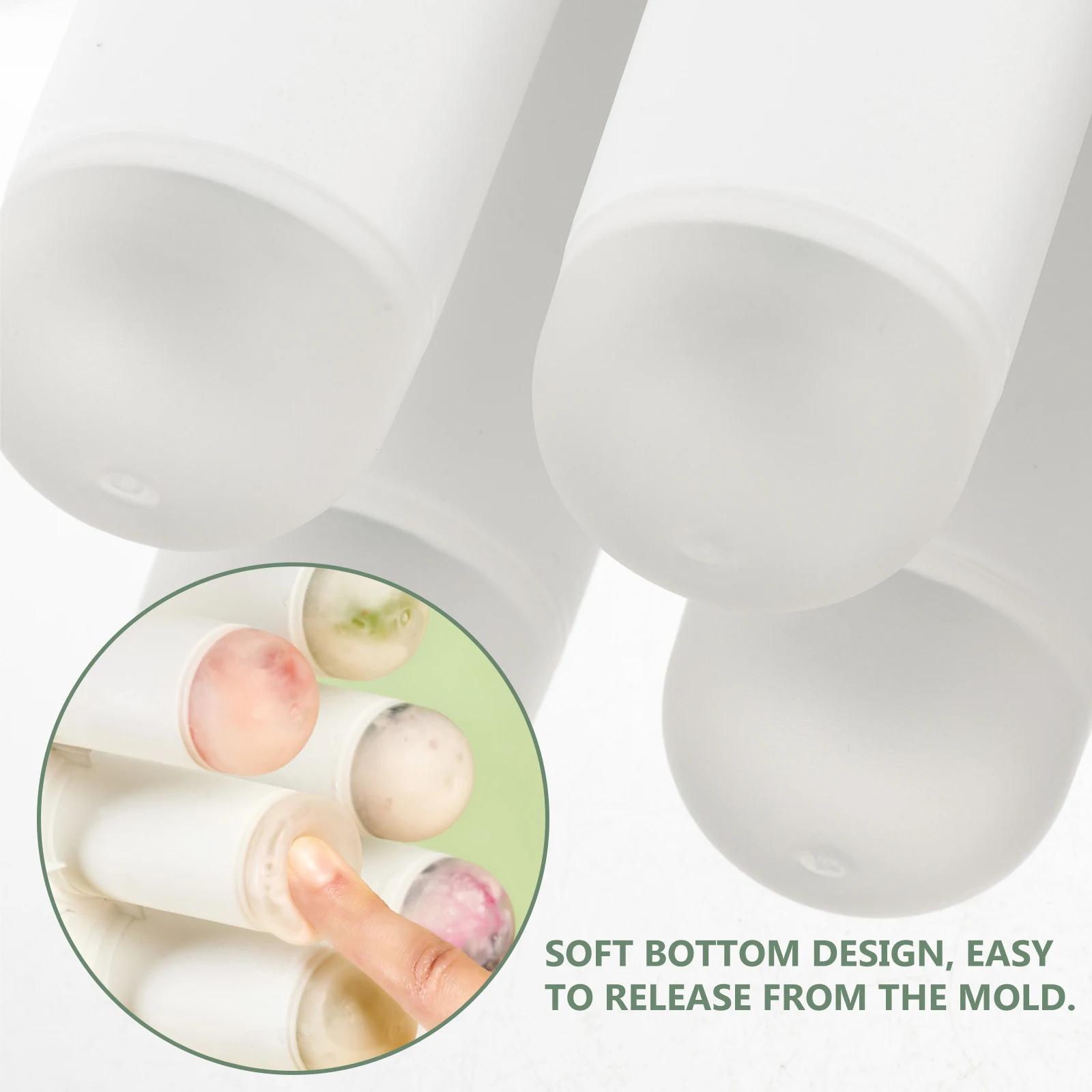 

Cream Silicone Kids Lollipops Reusable Toddler Gel Molds Chocolate Ice Lollipops Molds For Toddlers Yogurt Camping Hiking Ice