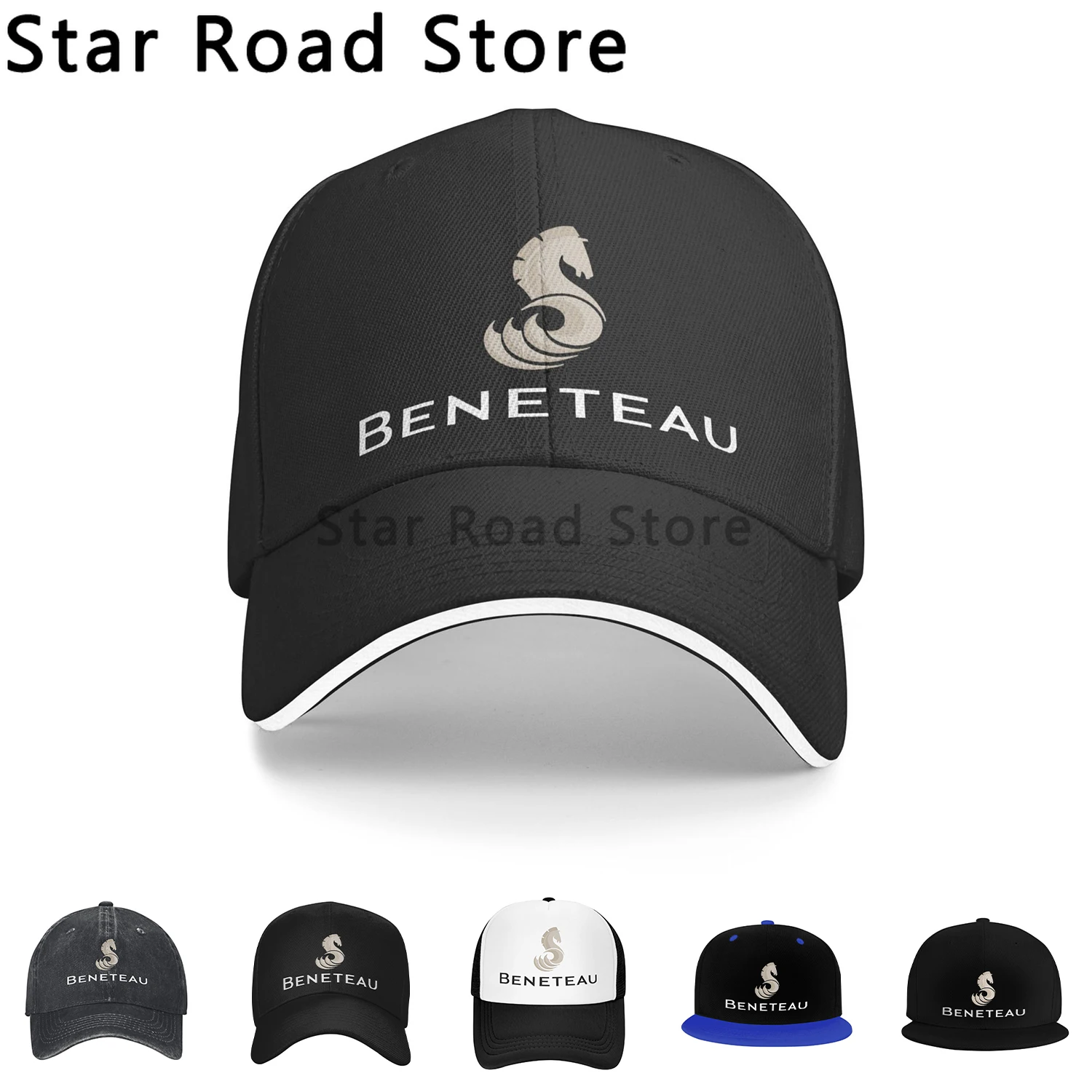 

Beneteau Sailboat Logo Print Baseball Cap Streetwear Designer Hat Party Hats Fishing Caps Baseball Cap for Men Women's