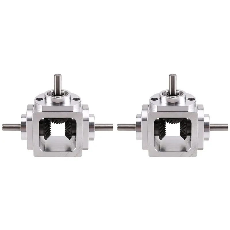 Y50A-2X Gearbox 90 Degree Right Angle Bevel Gear-Box With Mounting Hole 1:1 Shaft 1 Module 20 Teeth Bevel Gear B