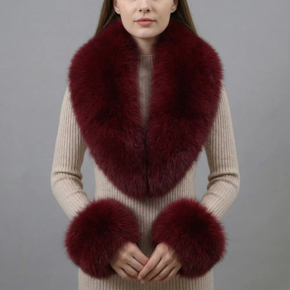 warm-texture-faux-fur-scarf-shawl-detachable-soft-touch-collar-cuffs-set-fluffy-lightweight-neck-warmer-winter-season