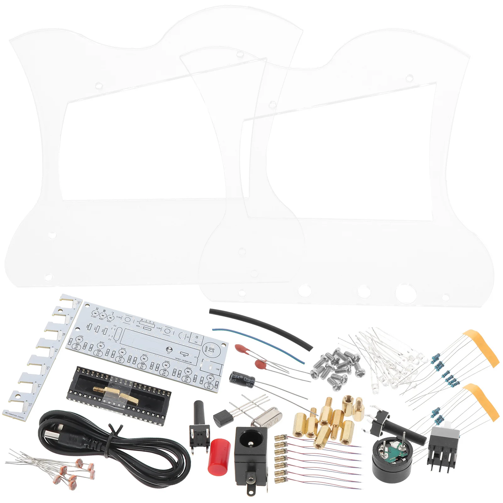 

Soldering Construction Set 1Set DIY Electronic Instruments Practical Texture Transparent Shell Assemble Different Works