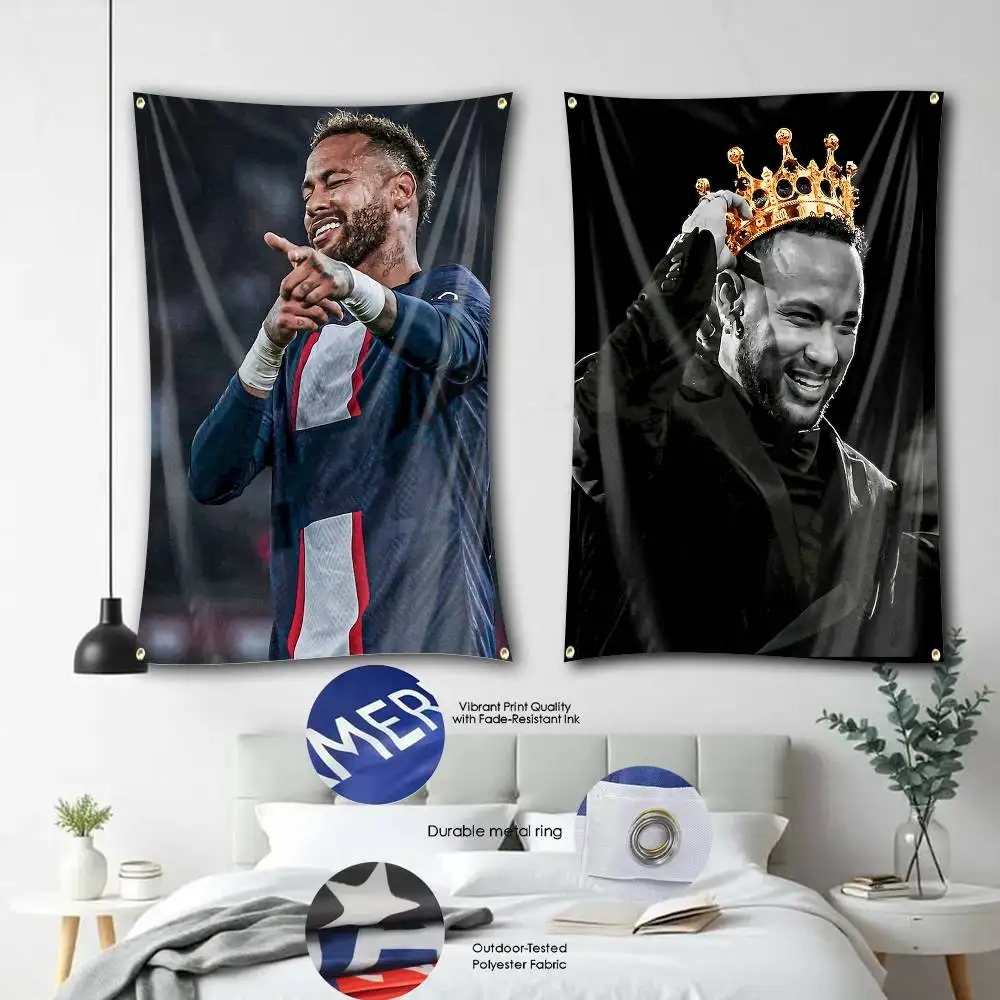 Legend N-Neymar The Boy Wonder Flag Tapestry Banner for Bedroom Living Room Outdoor Camping Custom Supported