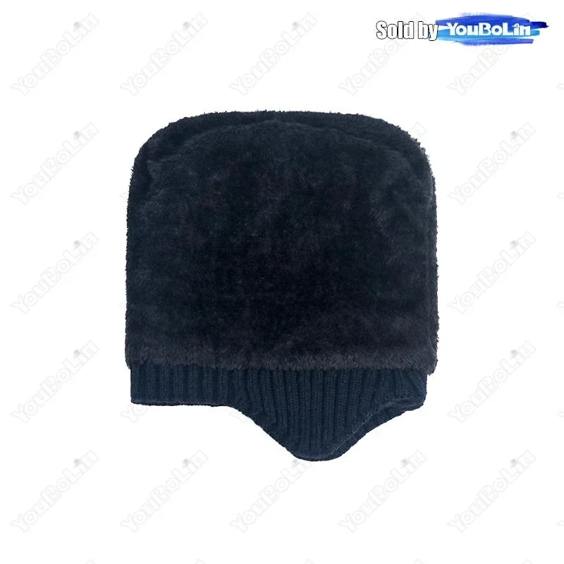 겨울 유니섹스 아웃도어 귀 보호 따뜻한 니트 플러스 벨벳 두꺼운 비니 모자와 따뜻한 목 스카프 2종 세트 5가지 색상