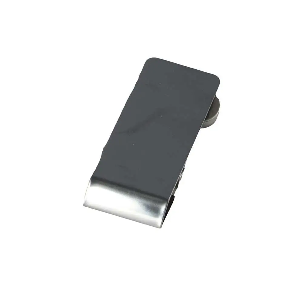 Porta carte d'identità di credito con fermasoldi tascabile sottile da uomo in tono argento con design a dollari