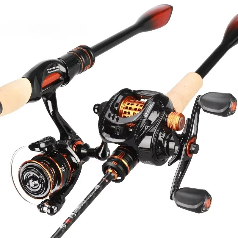 Histar Solomon III Combo de pesca Ultra sensible versión ligera de carbono caña de trucha con cebo de Metal carrete giratorio D788