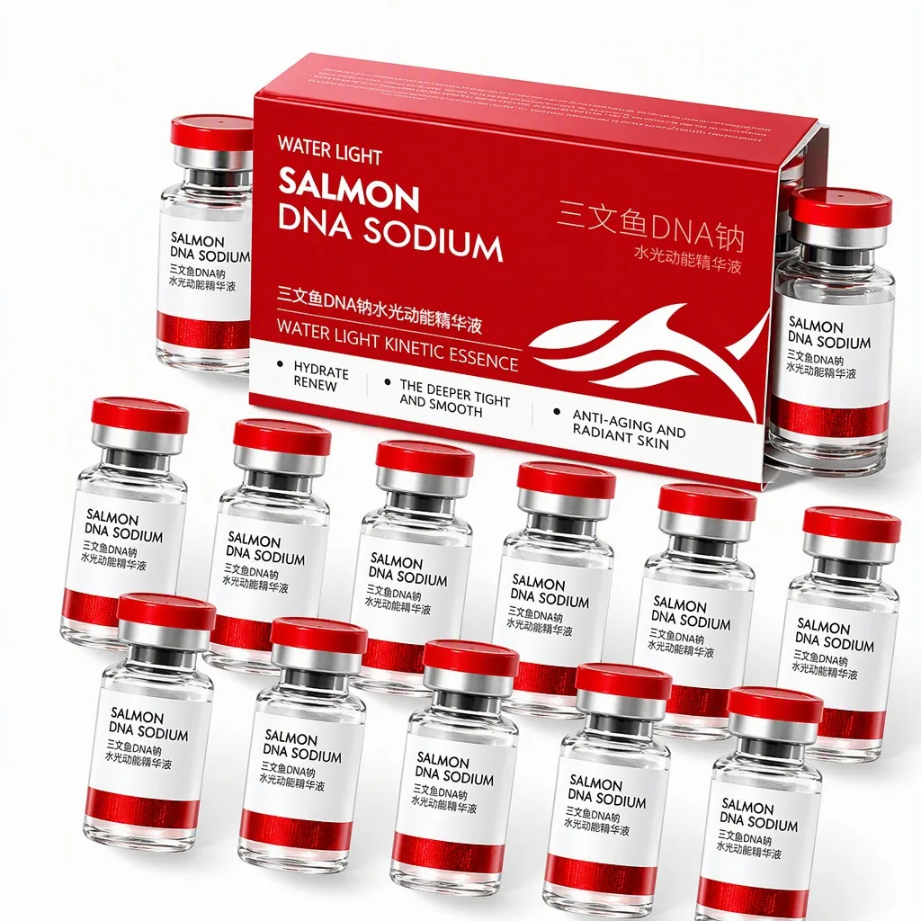 Korean Salmon DNA Sodium Anti-aging Anti-wrinkle Ampoule Serum Collagen Essence Smooth Fine Lines Firming Brightening Face Care