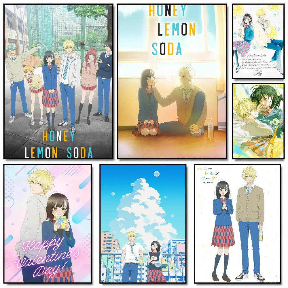 anime H-Honey Lemon Soda-A Poster Removable Wall Sticker for Home Cafe Bar Office Interior Decor