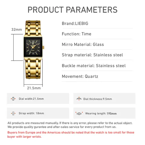 LIEBIG Lady Lyxiga Enkla Vattentäta Quartz Armbandsur Mode Damklockor Dam Elegant Rostfritt Stålarmband Tidsur 8 best sales klocka i rostfritt stål med baksida, vattentålig - №5