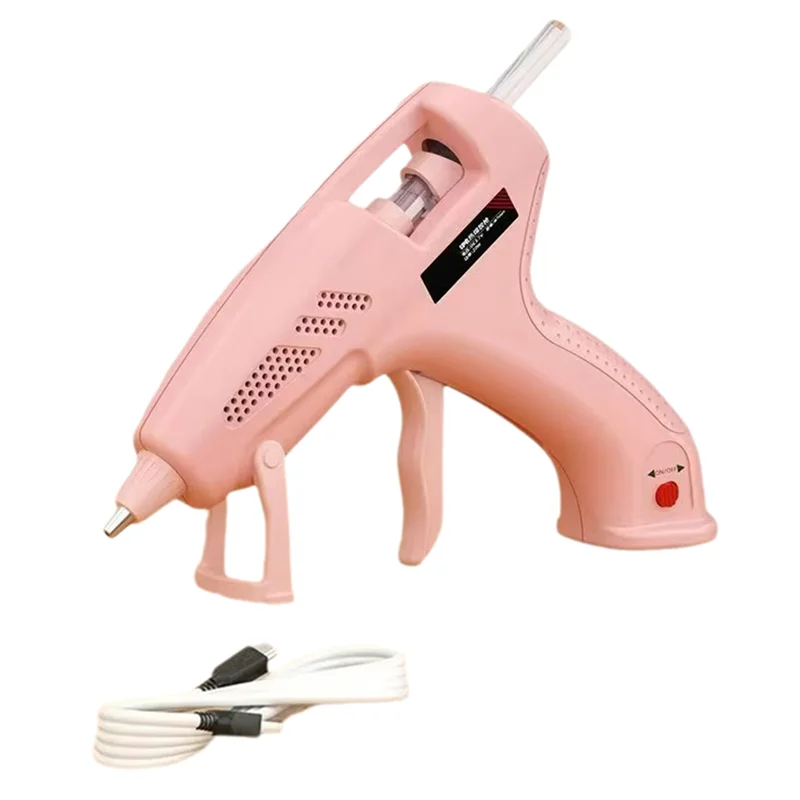 ماكينة سيليكون ساخنة قابلة لإعادة الشحن A02F-Mini، 7 مم لاسلكية محمولة 3.7 فولت، استخدام 60 دقيقة، شحن من النوع C، أدوات DIY للأطفال