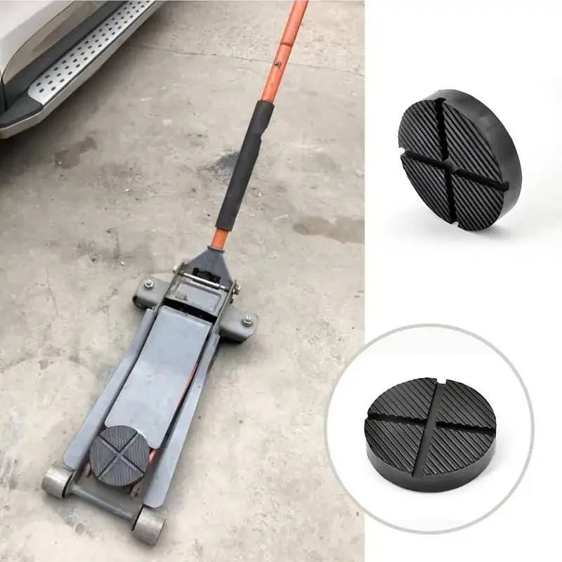 New Car Lift Jack Stand Pads Black Rubber Slotted Floor Pad Frame Rail Adapte Auto SUV Van Pickup Rubbers