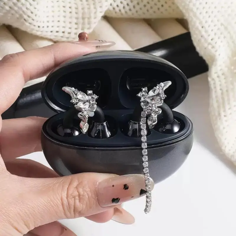 Butterfly Asymmetry Freeclip Headphone Decorative Clip Removable Easy Install Earbud Accessories
