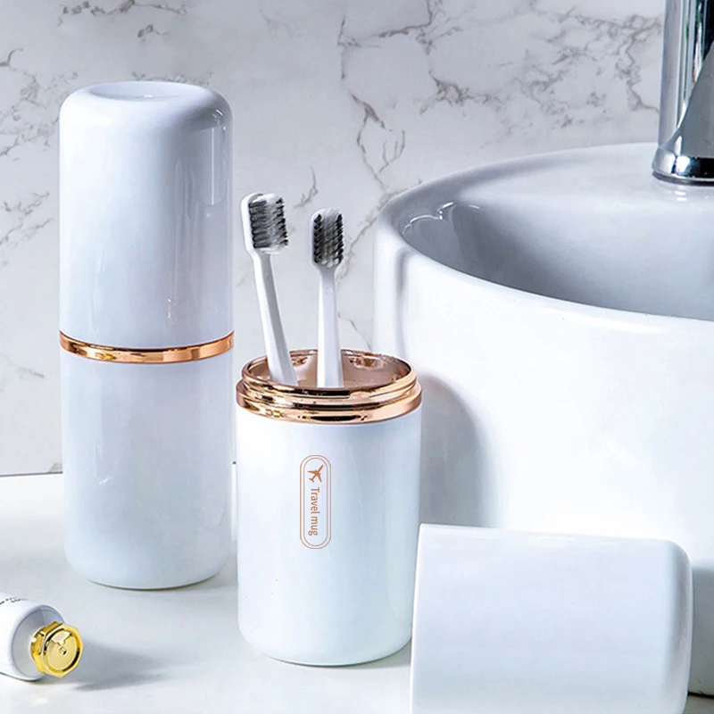 1PC Travel Portable Toothbrush Cup Bathroom Toothpaste Holder Storage Case Box Organizer Toiletries Storage Cup【Homeclub】