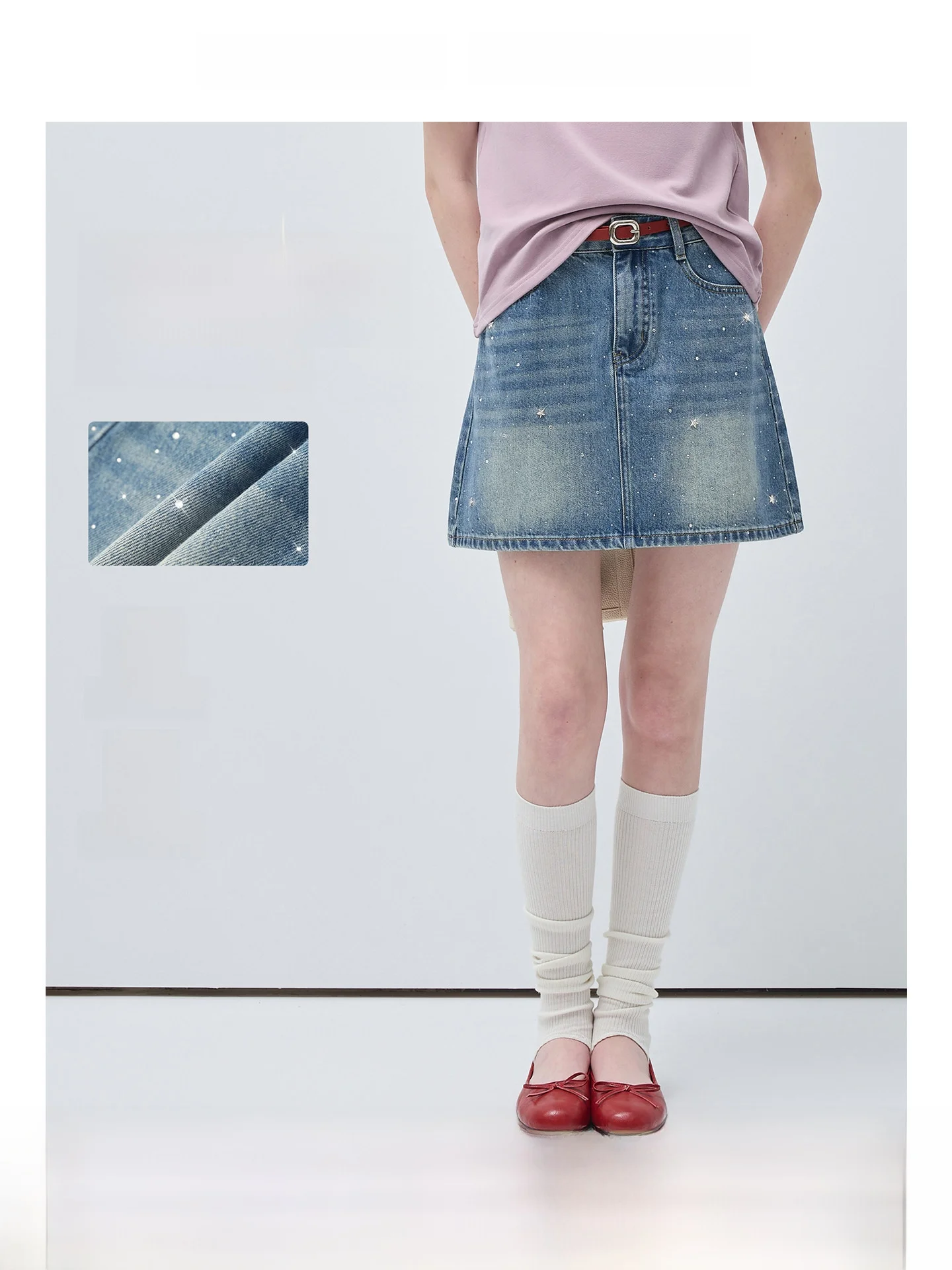 

High Waist A-Line Skirt for plus Size Women Summer New Style Washed Denim Skirts Casual Commute Artistic Flattering Skirts