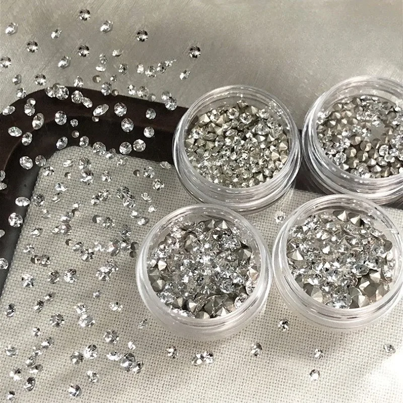 Sparkle Strass Scherpe Bodem K9 Kristalboor Glitter Poeder Pailletten Nail Art Accessoires Parel Charme Decoratie Manicure Tool