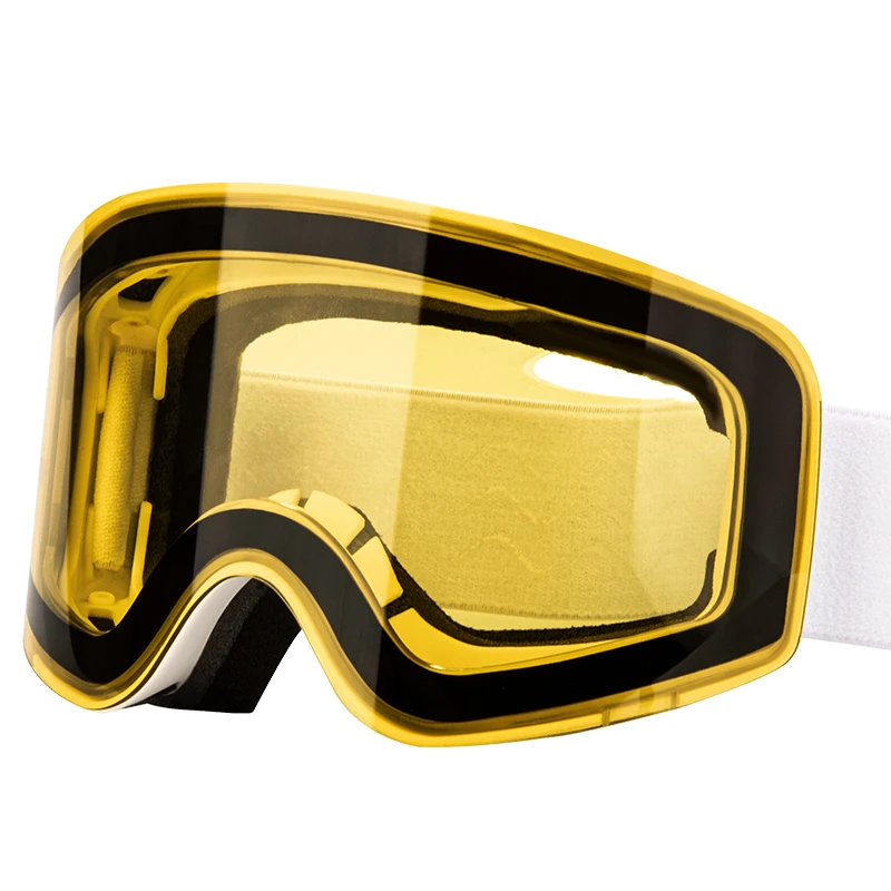 

Adult Anti-Fog Ski Goggles Magnetic Lens Snow Glasses in Blue White Red Yellow Pink for Winter Sports