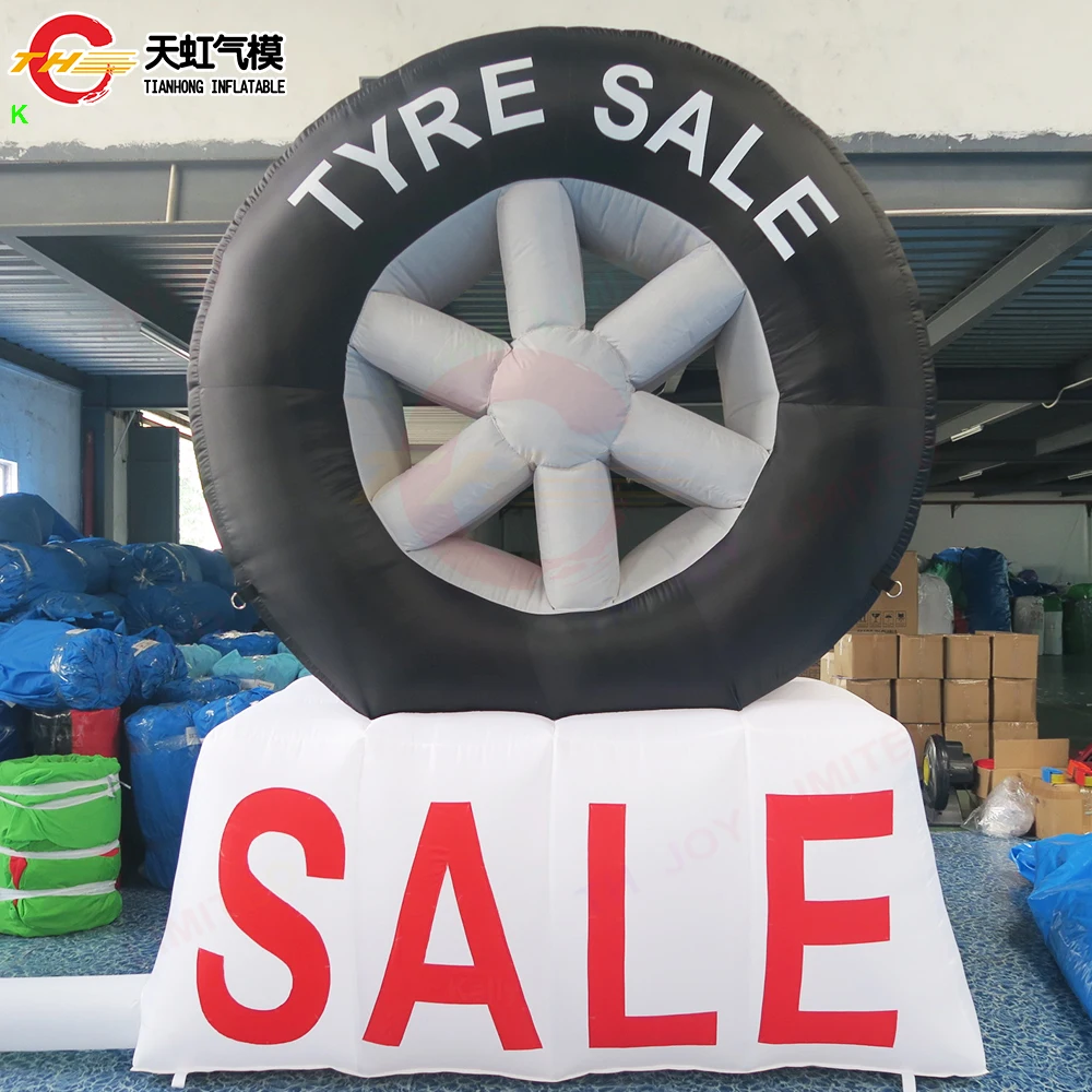 Factory Customized large Inflatable Tyre Model For Advertising Blow tire models used in tire stores and automotive parts stores