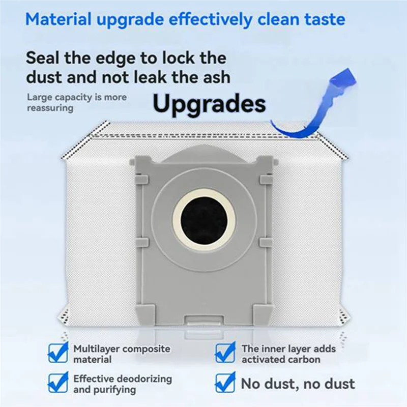A76G-12PCS Saco de pó para ecovacs deebot x9 pro omni/x9 pro/t80 pro omni/x8 pro omni/t50 pro/t50 max pro omni peças de vácuo