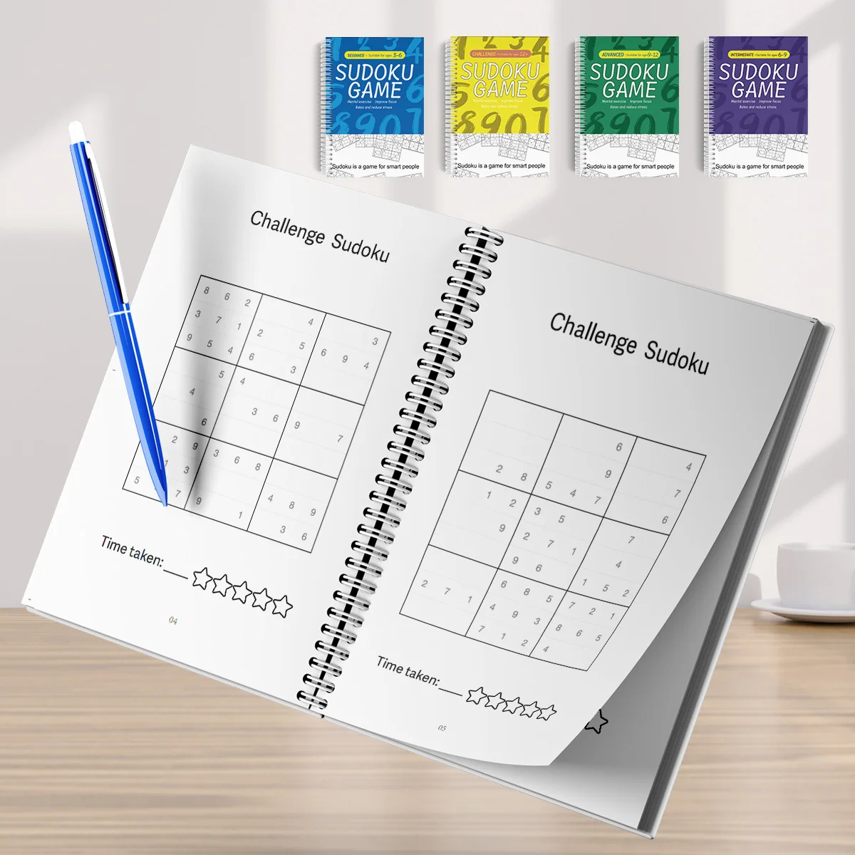 Fun & Educational Kids Sudoku Puzzle Book: Easy to Hard Levels for Children's Brain Training and Logic Skills Development