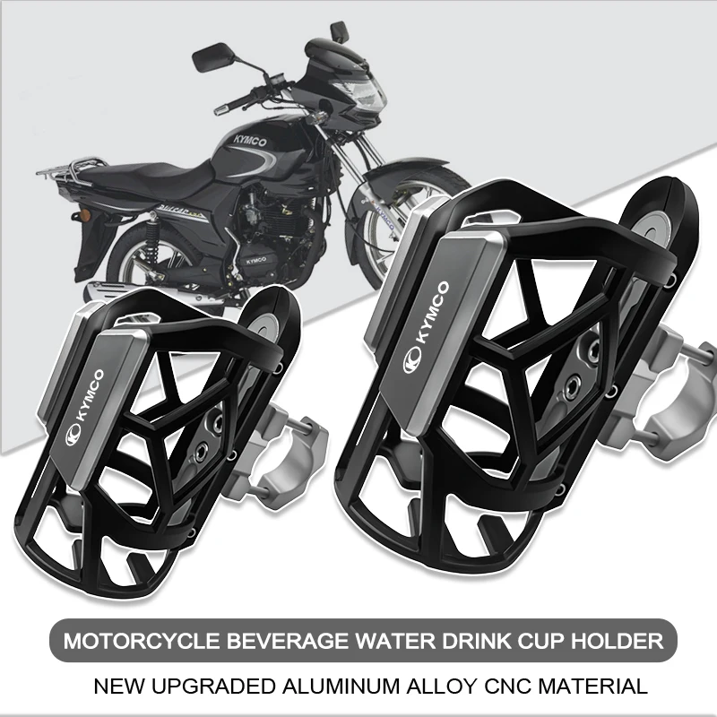 

For KYMCO CV3 DTX360 XCITING DOWNTOWN XTOWN AK550 Universal CNC Functional Kettle Rack Coffee Drink Bottle Water Cup Holder