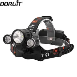 Clearance Sale! No Battery! BORUiT RJ-1156 Removable LED Headlamp DC Rechargeable Headlight Camping Fishing Head Torch