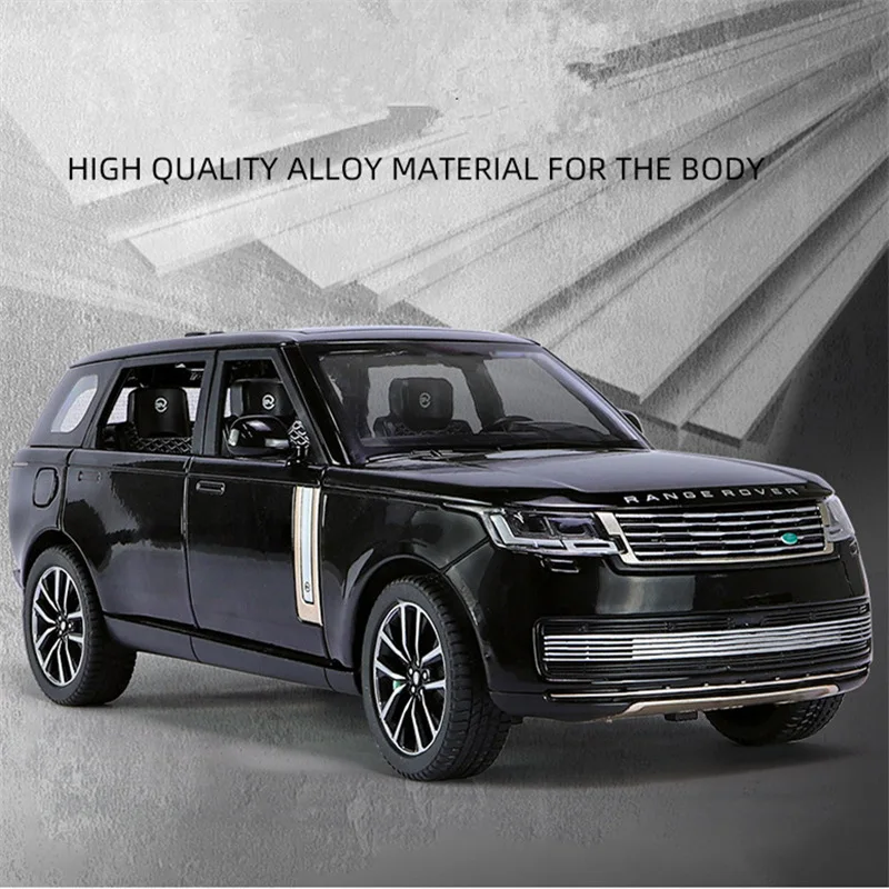 New 1/24 Land Range Rover SUV Alloy Car Model Diecast Metal Toy Off-road Vehicles Car Model Simulation Sound and Light Kids Gift