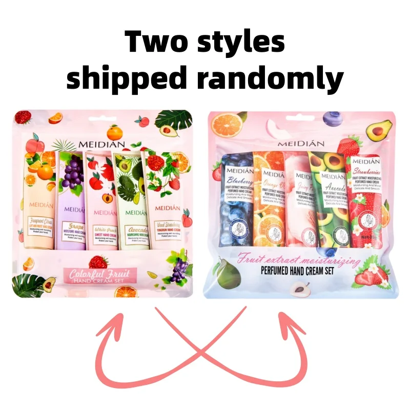 Five-Pack Fruit-Scented Hand Cream for Moisturizing and Long-Lasting Hydration