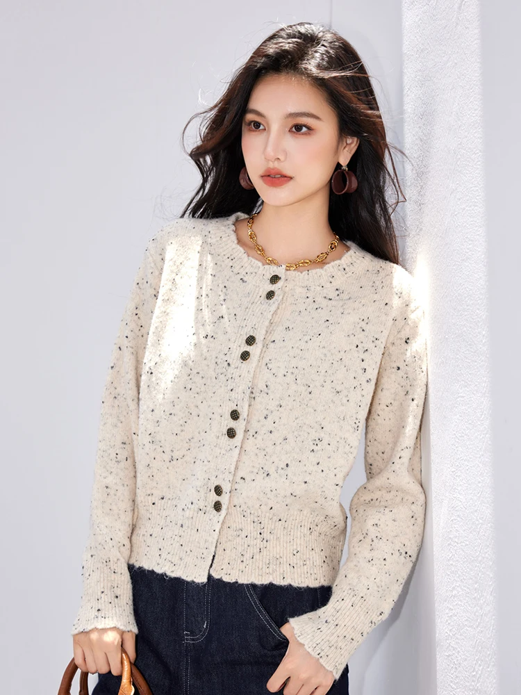 Women\'s Fashion Retro Sweater Cardigans Autumn New Korean Loose Long-sleeved Knitted Outwear Unique Tops Coat