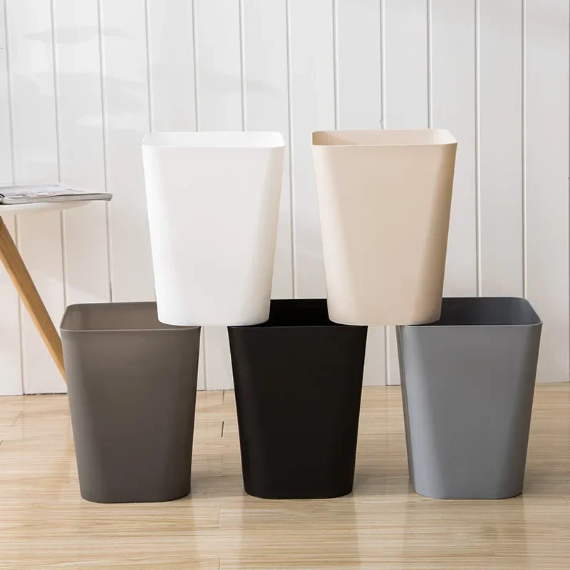 Square Trash Can Bedroom Storage Square Desktop Trash Can Paper Basket Family Simple Cleaning Tool Kitchen Bathroom Trash Can