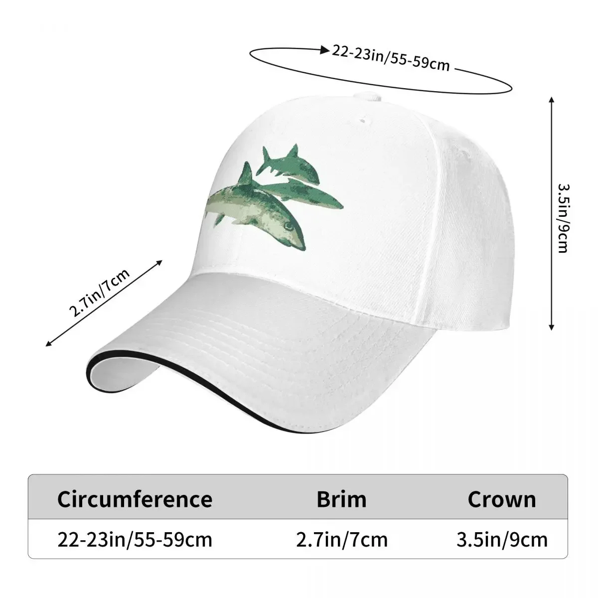 Bonefish Cap Fashion Casual Baseball Caps Adjustable Hat Hip Hop Summer Unisex Baseball Hats Customizable Polychromatic