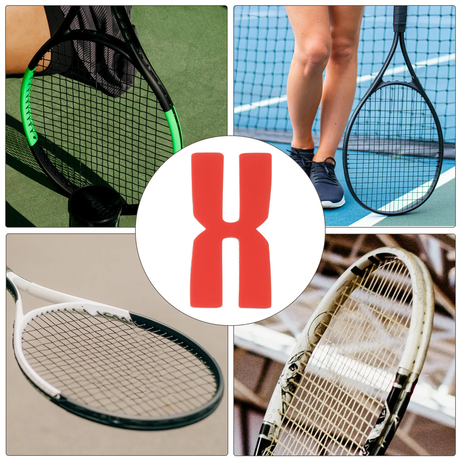 

Tennis Racket Weighted Pad H Shaped Silicone Disc for Racket Balancing Stability All Players