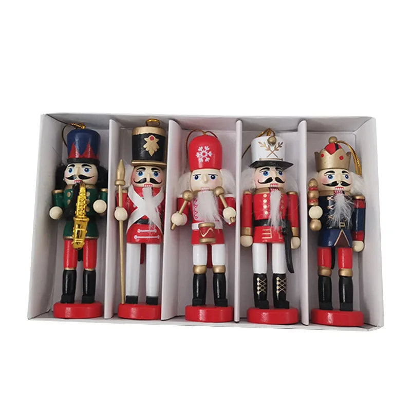 1Pc Nutcracker Soldier Children's Christmas Gift Holiday Decoration Christmas Pendant Glittering Powder Ornament