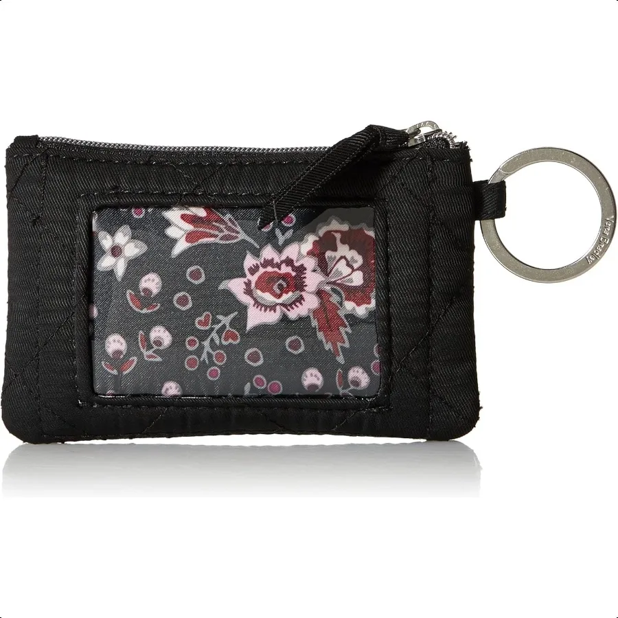 

Женский кошелек Vera Bradley Performance Twill на молнии, черный, один размер
