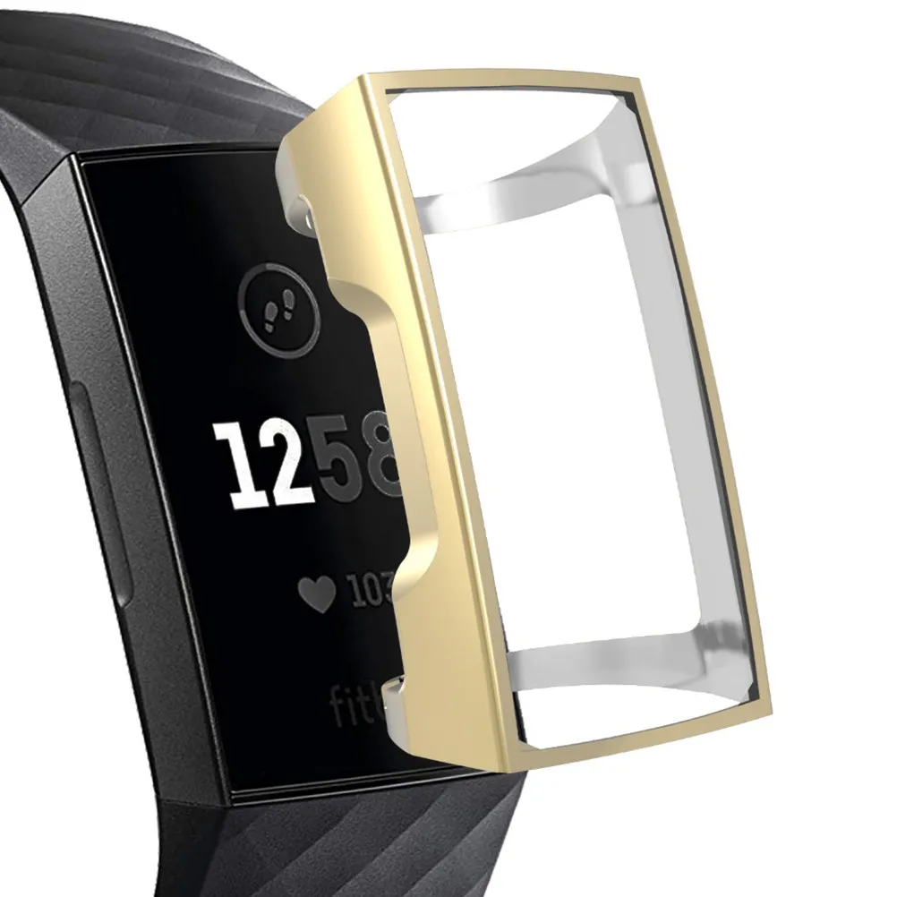 

1Pcs Tpu Watch Cover Golden Shockproof Protector Lightweight Flexible Case Compatible 3 Daily Anti-Scratch