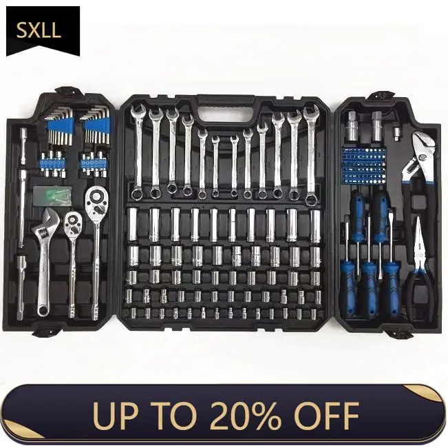 

SXLL Professional Factory Industrial Grade Socket Wrench Auto Repair Tools Hand Tools Tool Set Box Heavy Duty