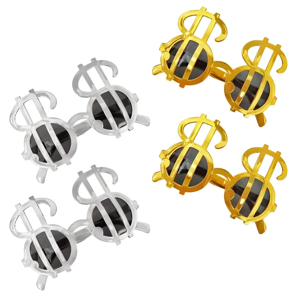 

4pcs Glasses Funny Novelty Party Accessories Lightweight Plastic Photo Props Carnival Birthday Celebration
