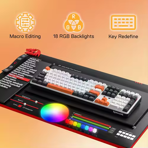Redragon K689 PRO Wireless Gasket RGB Gaming Keyboard, 108 Keys Mechanical Keyboard w/Extra 4 Hotkeys, Upgraded Hot-swappable - Image 4