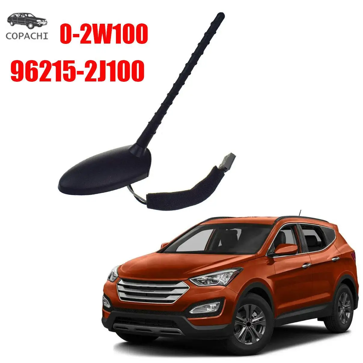 1pc 962152J100 962151W000 96210-2W100 ABS Roof Antenna Pole & Base For 2005-2017 Hyundai Tucson Accent Santa Kia Forte Sportage