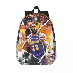 LeBron-King-James New Fashionable Pattern School Bag Print Lightweight Backpack 15inch