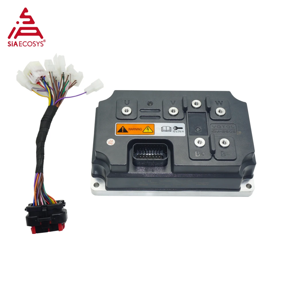 SiAECOSYS/VOTOL Programmable EM260SGTP 72V Rated 250A Peak 600A Controller for Electric Scooter E-Motorcycle