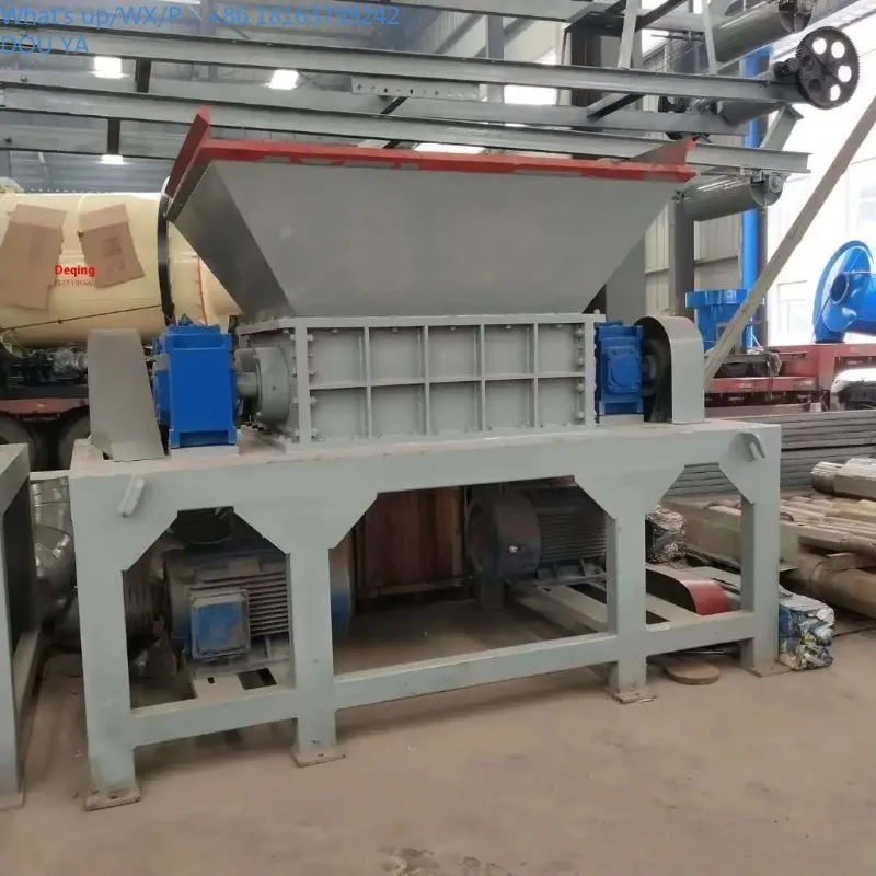 كسارة جديدة ذات محور مزدوج كبير لعام 2026، معدات تقطيع البليت الخشبية على شكل قشرة جوز الهند كسارة صناعية