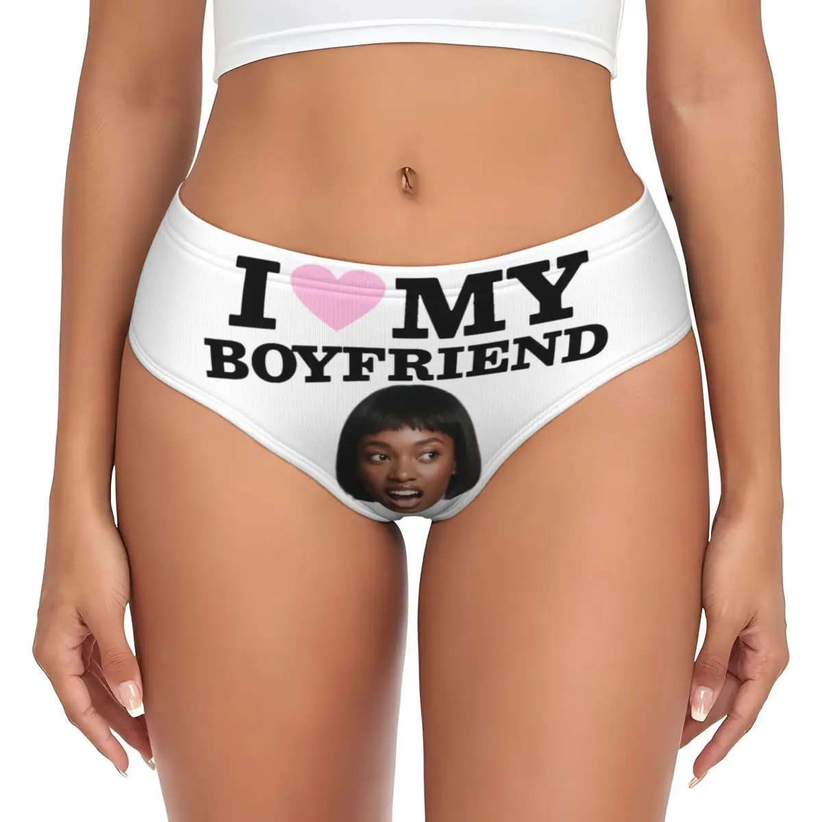 Custom Personalized Custom Face Photo Brief Panties Women's Comfort Stretch Underwear Valentine's Day Gifts Underpants