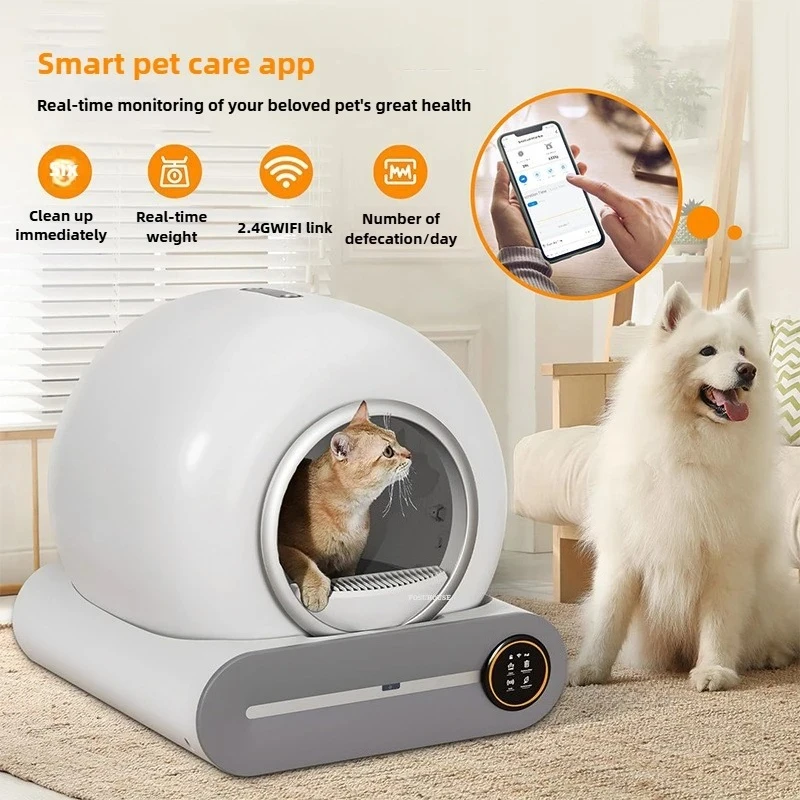 Self-Cleaning Smart Litter Box 65L APP Control Large Enclosed Deodorizing