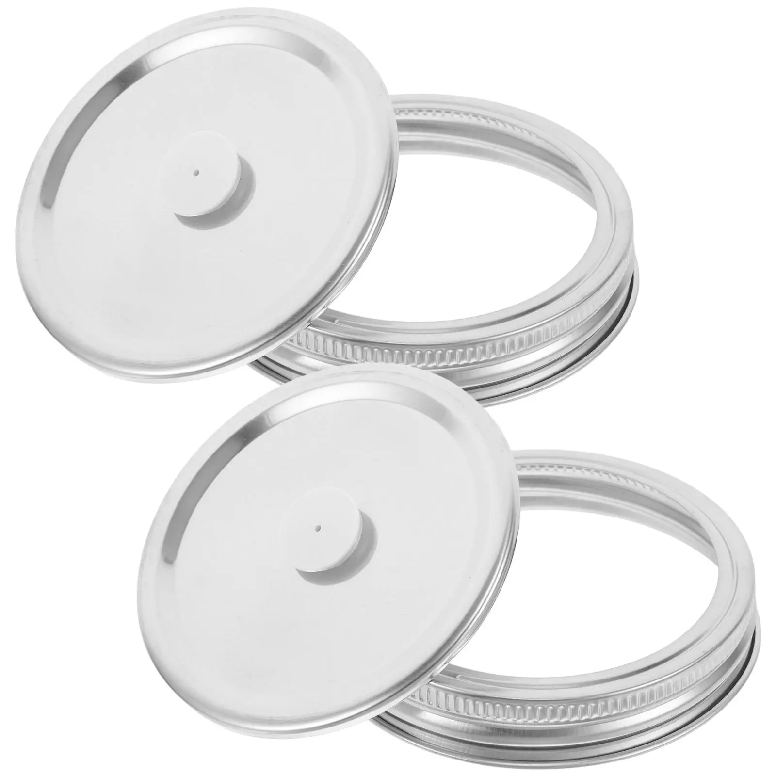 

2Pcs Vacuum Lid Sealer Stainless Steel Wide Mouth Jar Sealer Vacuum Canning Lids Food Grade Storage Container