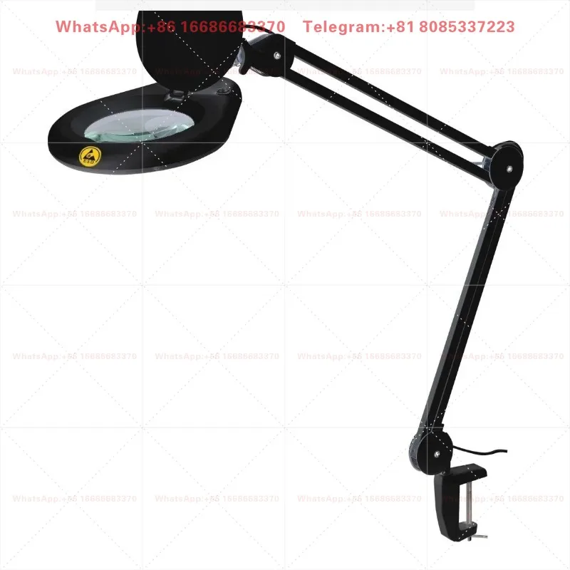 5X Magnifier Desk Lamp Hands-free Loupe Flexible Magnifying Glass ESD magnifying lamp