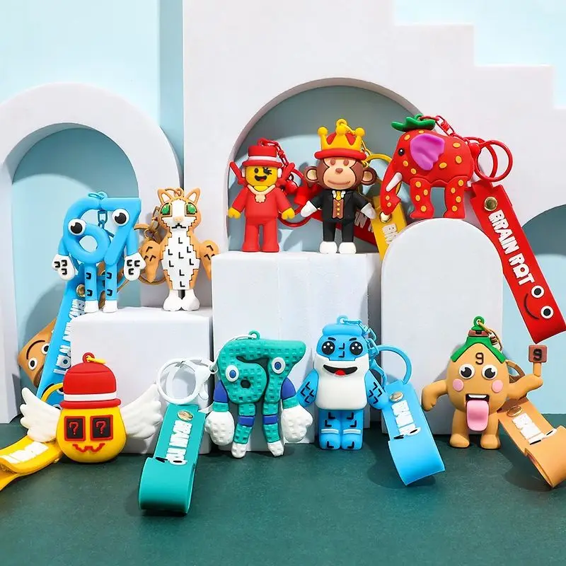 Porte-clés Steal A Brainrot, jouets figurines de jeu n °, nouveauté 2026 9 n° 67 figurines de langue modèle Anime, jouets, cadeau de noël