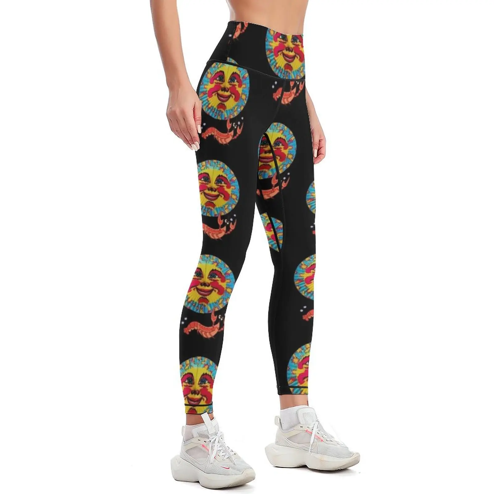 Kraftskiva Swedish Crayfish Festival Boil Man on The Moon Leggings for fitness harem pants gym pants trousers Womens Leggings