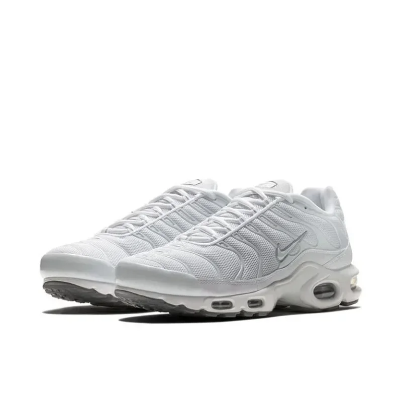 Nike Air Max Plus TN Grey White Classics Men Running Shoes Casual Air Cushion Street Sneakers 604133-139